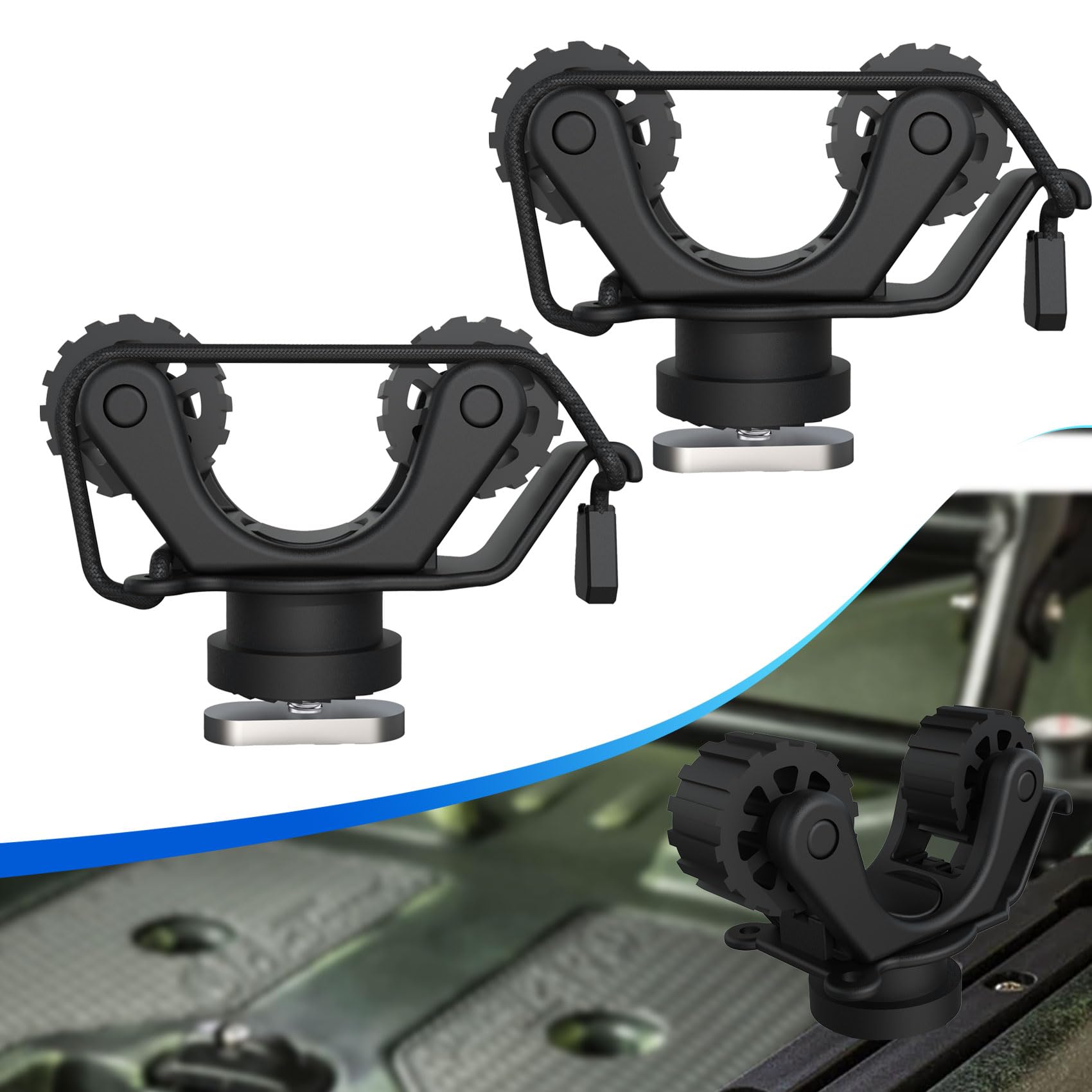 Fishing Kayak Anchor - Support de pagaie de Rail de