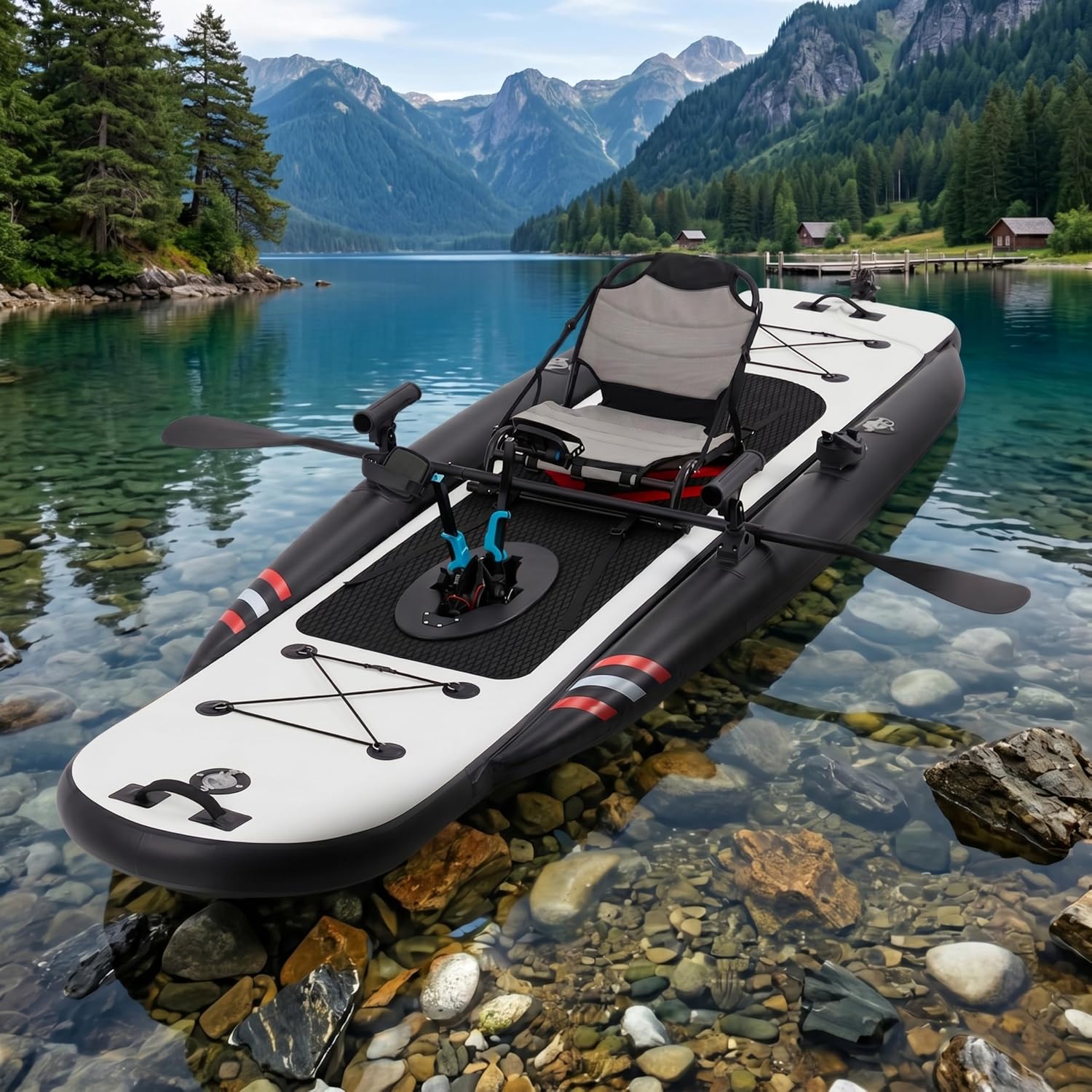 Kayak de pêche gonflable en PV - Fishing Kayak Pedal Drive avis et prix