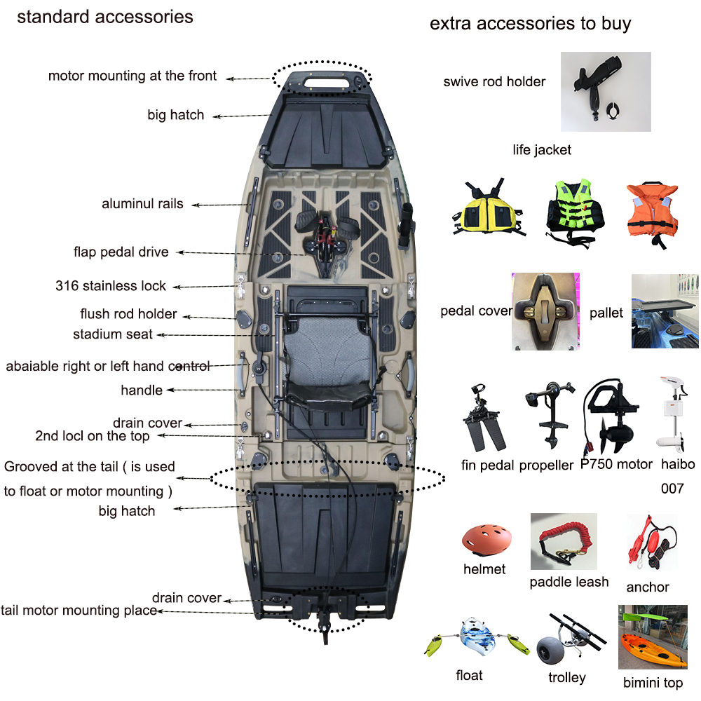 Kayak de pêche modulaire 10 pi - Fishing Kayak Sit On Top avis et prix